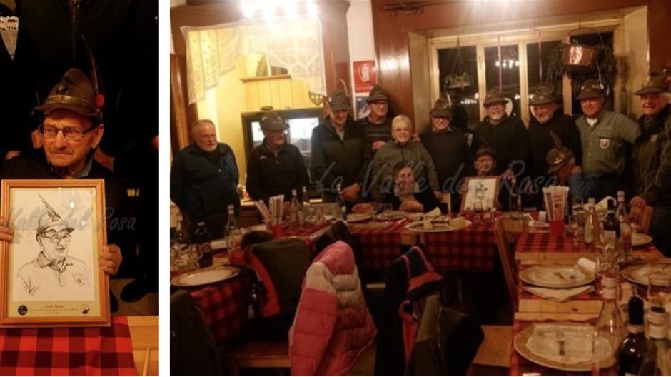 I 95 anni di Carlo Iacchini, pioniere del Rosa. Festa per la storica guida alpina 